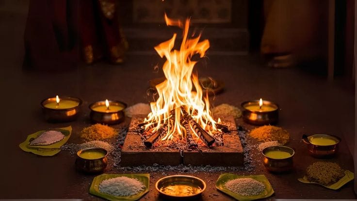 Havan yagna sacred fire ritual