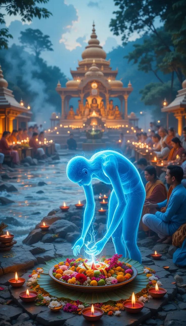 Griha Pravesh housewarming puja ceremony with sacred fire and offerings